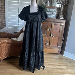 CROSBY BY MOLLIE BURCH lady day dancing hearts dress in BLACK SMALL EXCELLENT